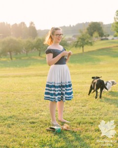 Streifen Siebdruck Faltenrock