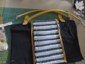 Verwebte Streifen Taschenentwurf