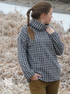 Rollkragenpullover Rolli Pullover Pulli Karlotta Wundersame Dinge Hahnentritt nähen