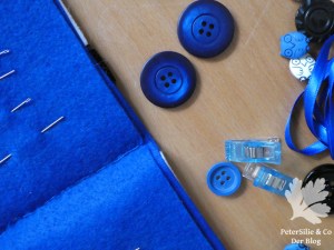 Nadelbrief in Blau Schwarz Weiß, Innenseite