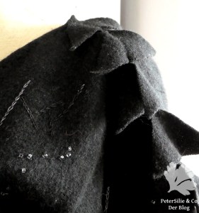 Upcycling Bolero Schulterdetail Näen in der dritten Dimension