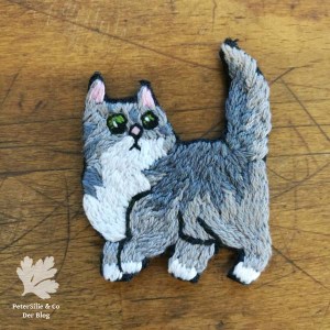 Katze gestickt