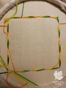 Battlement Couching Tutorial sticken Blog Tipp