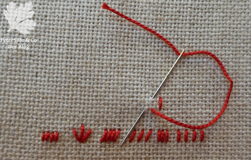 Spannstich Plattstich Wickelstich