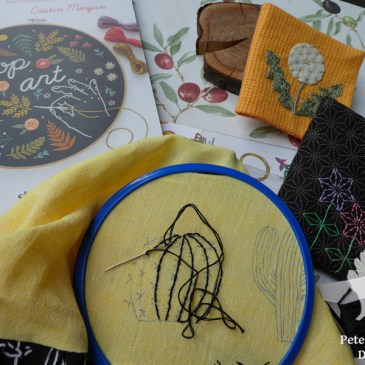 Kaktus aus Hoop Art und andere Stickereien