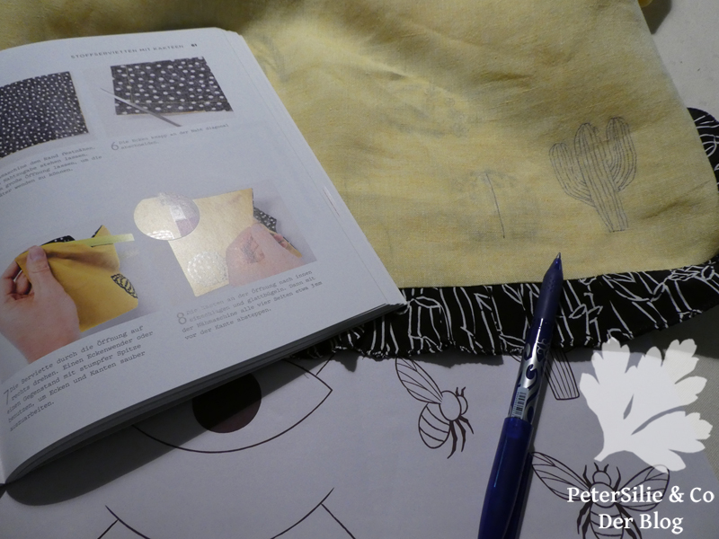 Kaktus aus Hoop Art Vorzeichnung