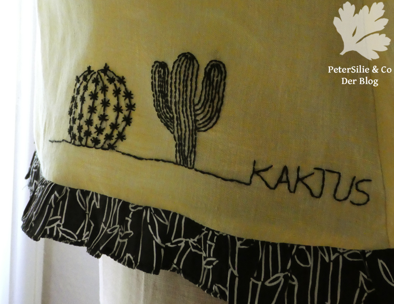 Bluse mit Kaktus aus Hoop Art Detail