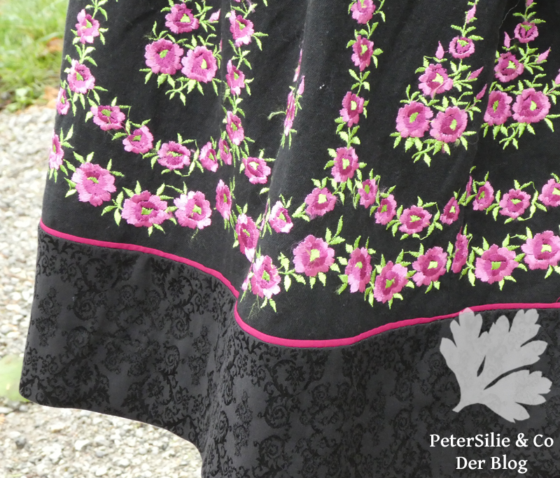 Stickerei Dirndl Schwarzes Leinen Pink Second Hand Anpassen Nähen Blog co Branda