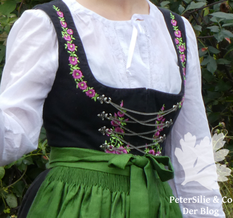 Stickerei Dirndl Schwarzes Leinen Pink Second Hand Anpassen Nähen Blog co Branda