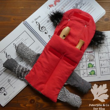 Flötentasche Aborigine Stoff Karlotta Pink