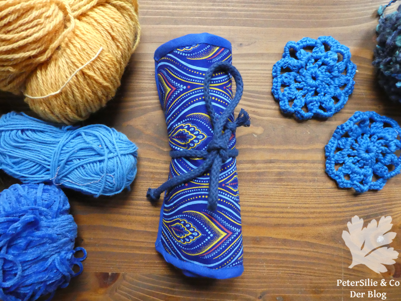 Häkelnadeltasche Shweshwe Karlotta Pink geschlossen