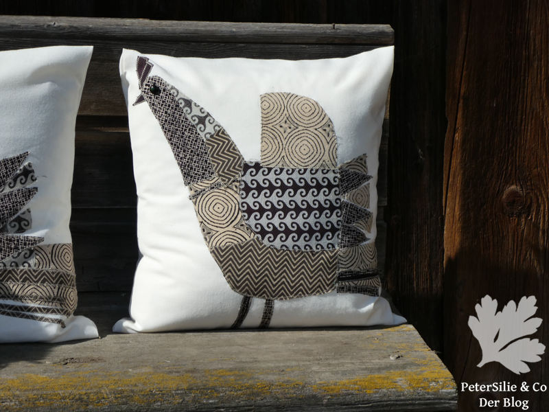 Huhn Applikation indischer Blockprint Karlotta Pink Collagen Clare Youngs Hauptverlag