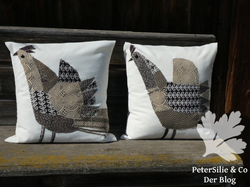 Huhn Applikation indischer Blockprint Karlotta Pink Collagen Clare Youngs Hauptverlag