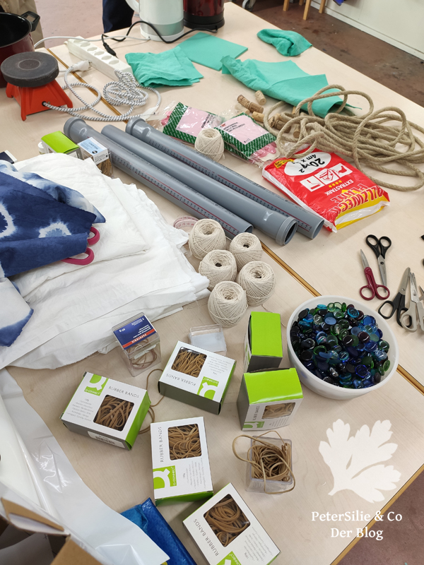 Arashi Shibori, Nähblog, Stoff färben Tutorial Indigo Blog nähen