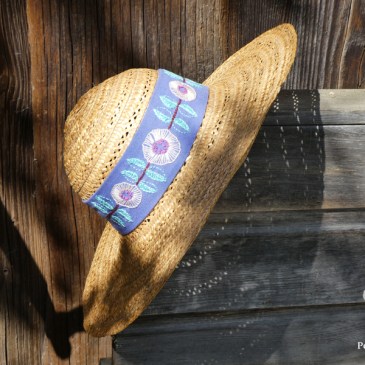 strohhut mit stickband