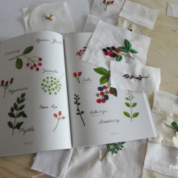 Embroidered Garden flowers Kazuko Aoki Sticken Blog Stickblog Blumen