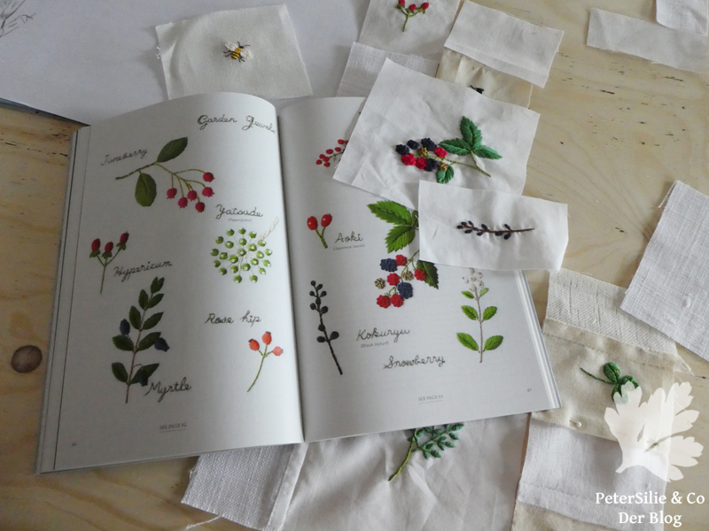 Embroidered Garden flowers Kazuko Aoki Sticken Blog Stickblog Blumen