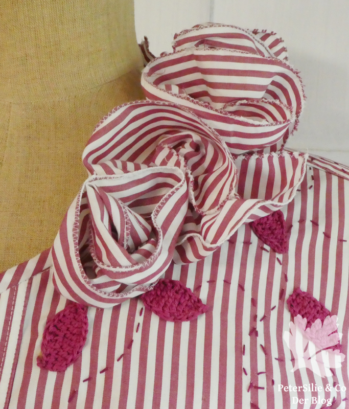 gestreiftes Rosenhemd upcycling