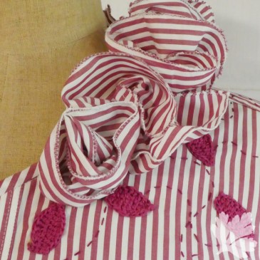 gestreiftes Rosenhemd upcycling