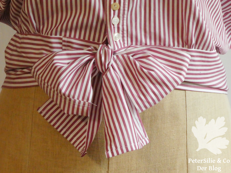 gestreiftes Rosenhemd upcycling