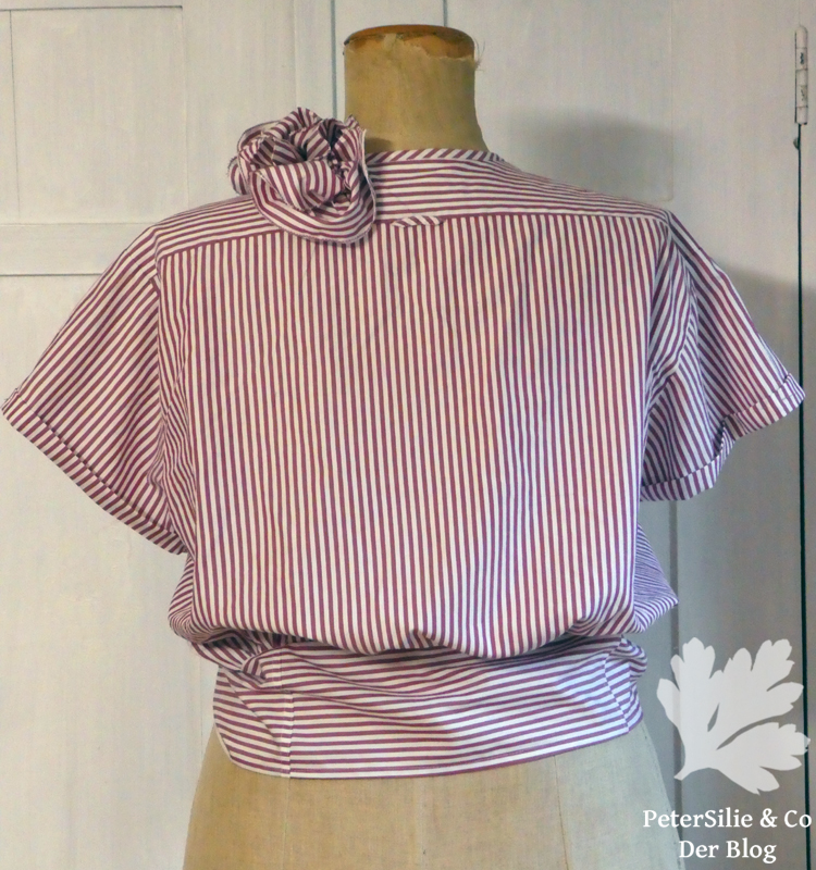 gestreiftes Rosenhemd upcycling
