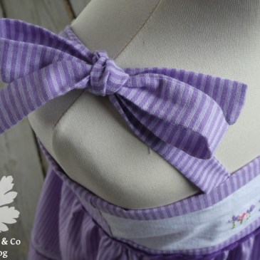 Fliederfarbenes Kinderkleid Upcycling Dirndl coBranda