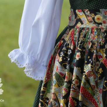 CoBranda Second Hand Dirndl Scürze Japanstoff Karlotta Pink