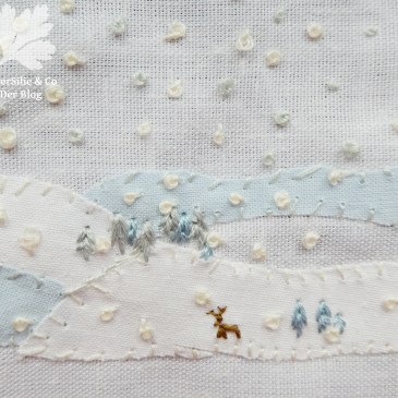 Miniatur Stille Stickerei Applikation