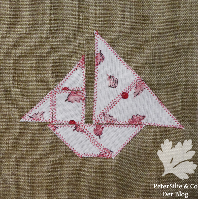 Tangram Applikation Stoff Boot