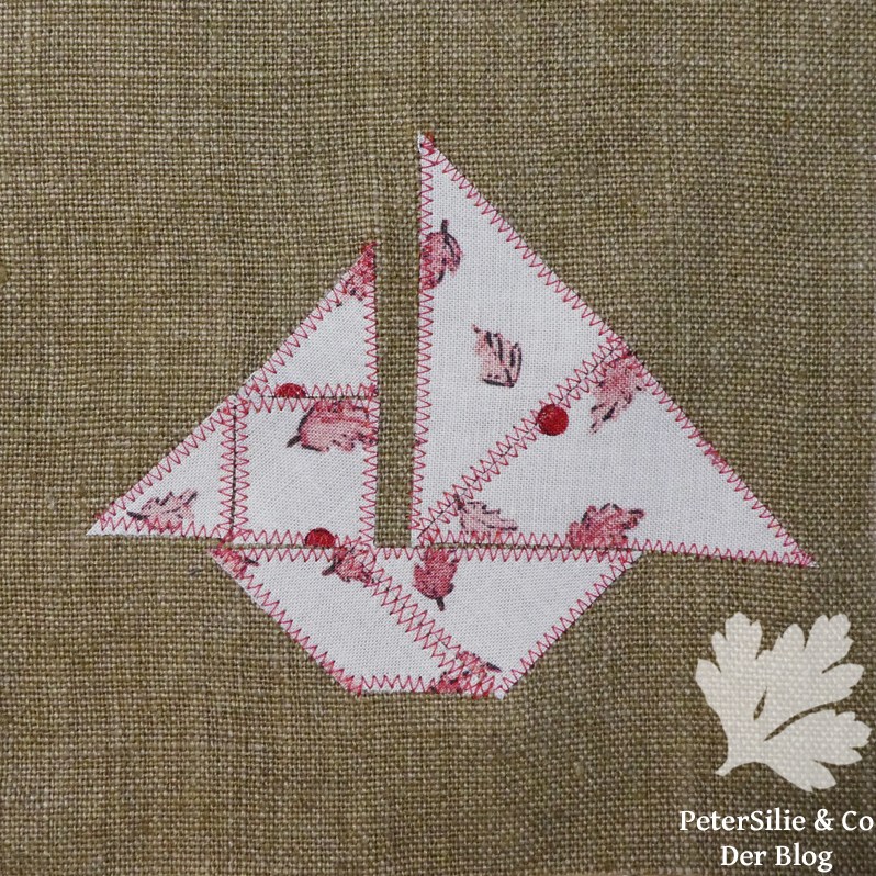 Tangram Applikation Stoff Boot