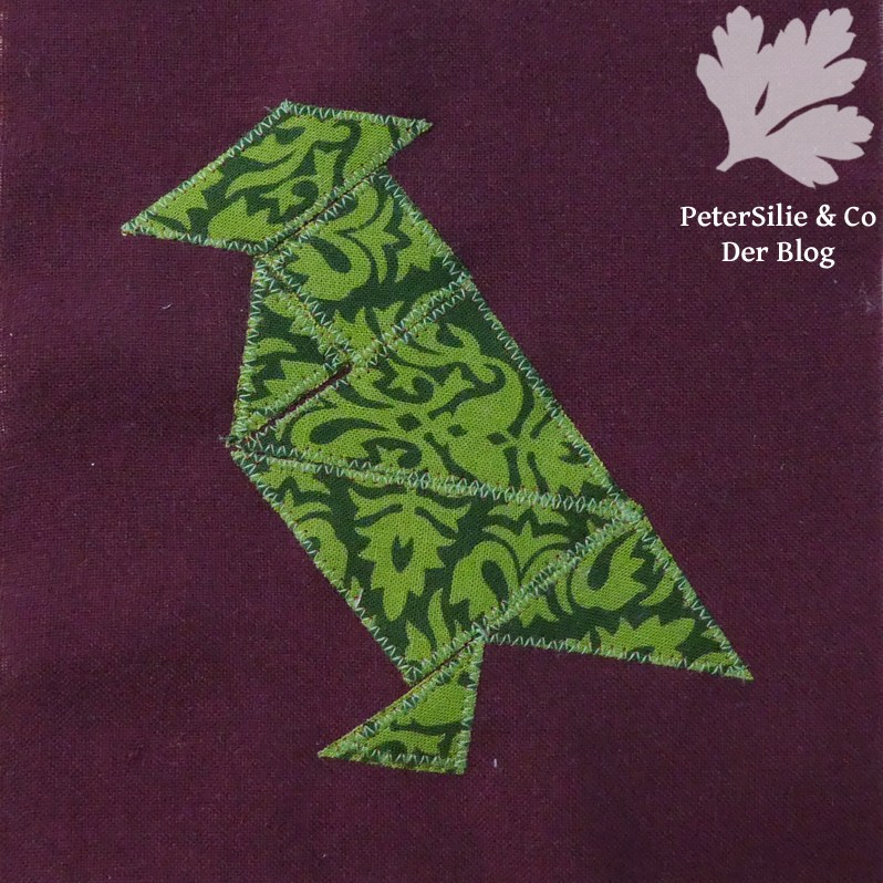 Tangram Applikation Stoff vogel