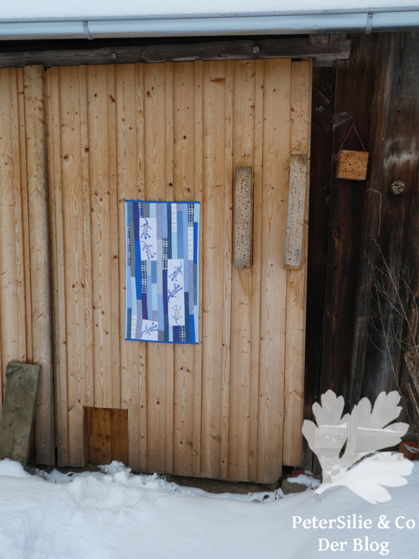 Geckoläufer stenceln patchwork upcycling