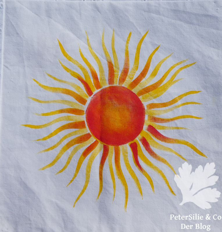Sonne Schablonenmalerei