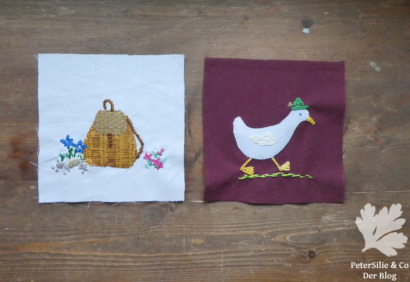 Stickerei mit Applikationen