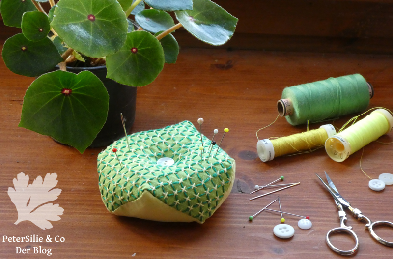 Biscornu Nadelkissen Sashiko in Farbe Boutique Sha Editorial Haupt