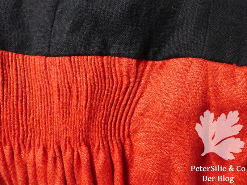 Hansel oder Stiftelband außen schlecht verarbeitet