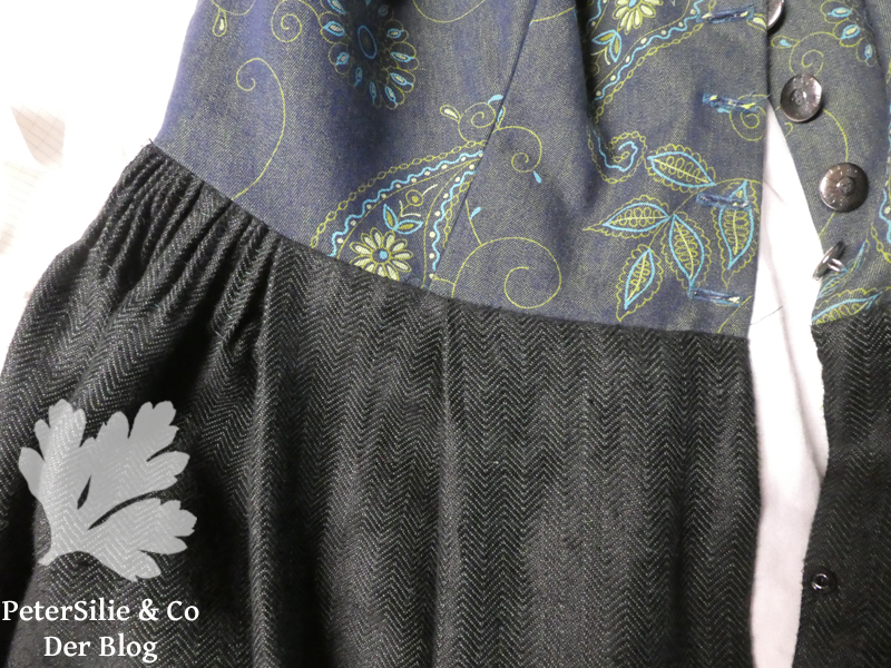 Hansel oder Stiftelband außen endet in falte beispiel