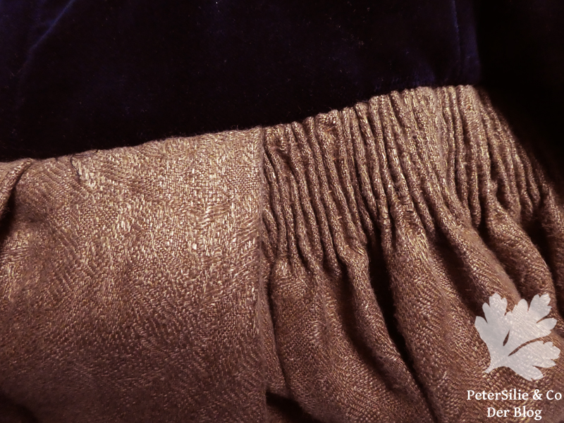 Hansel oder Stiftelband außen endet in falte beispiel