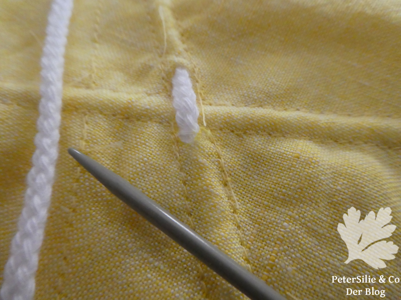 sonnenschild mit cording einziehen