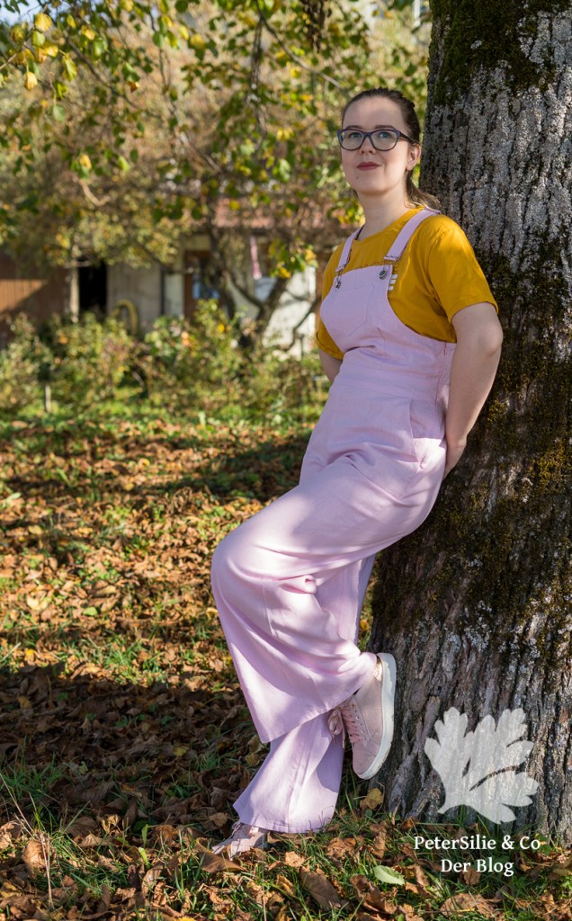 Rosa Latzhose Leinen Vintage Burda