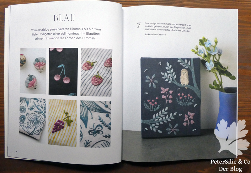 Blumenmuster sticken Alice Makabe Hauptverlag "Blau"