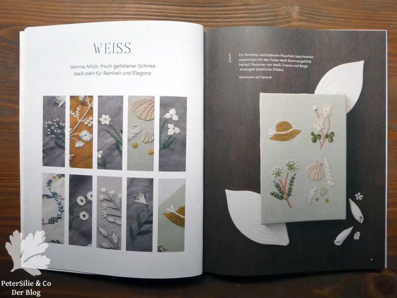 Blumenmuster sticken Alice Makabe Hauptverlag "Weiss"