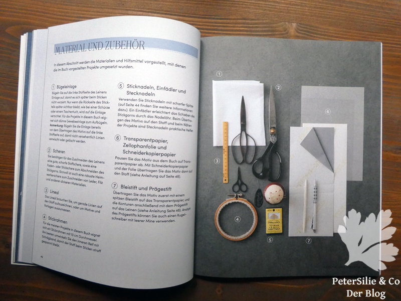 Blumenmuster sticken Alice Makabe Hauptverlag Material