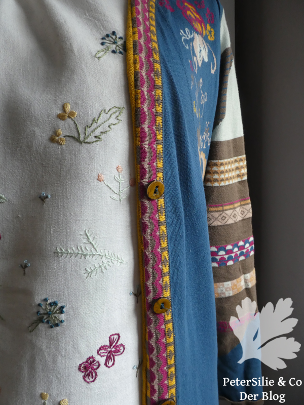 bestickte Leinenbluse Detail