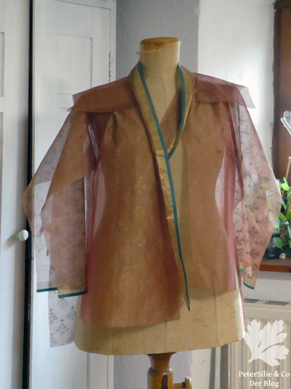 chanderiseide karlotta pink so!pattern bluse carla zugeschnittene Teile