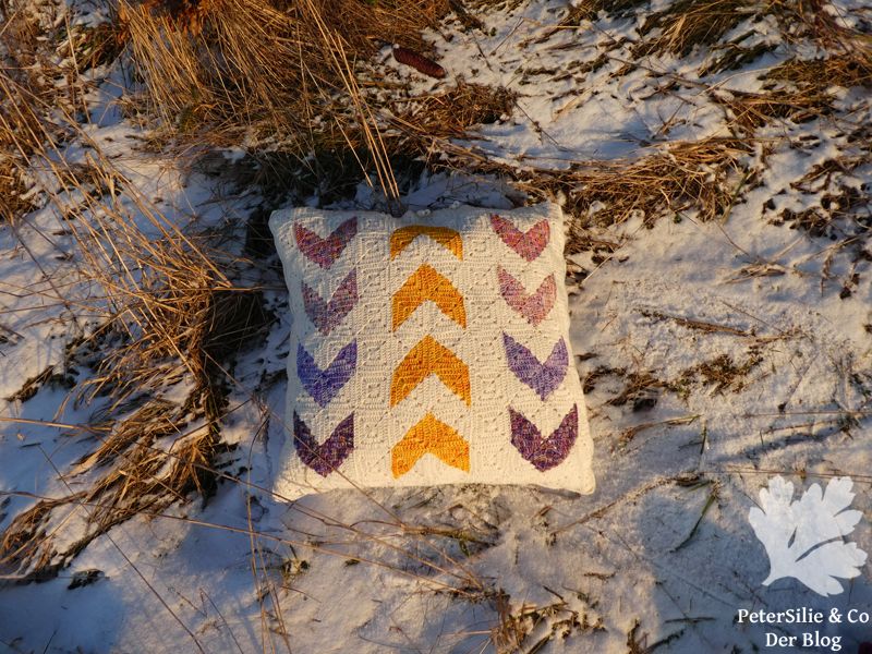 Quilt Häkelpolster Half square triangle